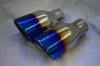 4'' Stainless burnt Tail pipe pair slash cut - Yaris GR